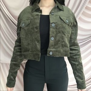 Corduroy olive jacket